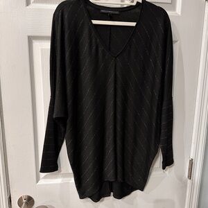 White House Black Market Black V-Neck Sweater